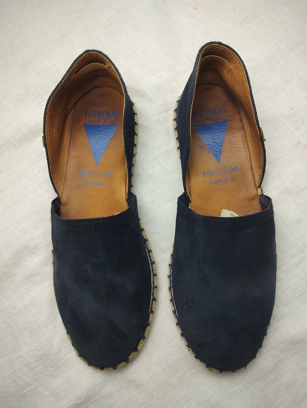 Women Verbenas Navy Suede Espadrilles 41 Blue Natural - Picture 2 of 7
